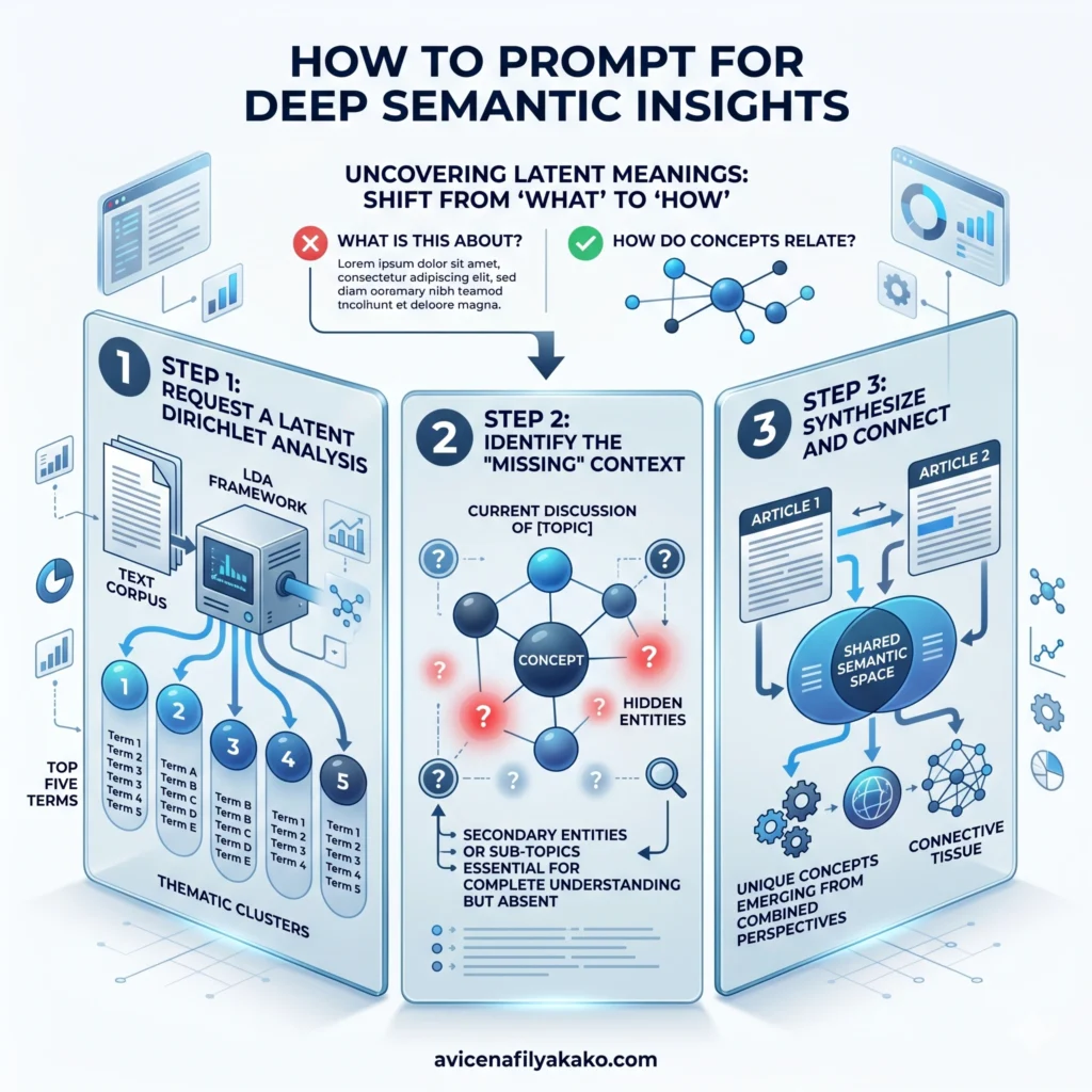 How to Prompt for Deep Semantic Insights - Infographic avicenafilyakako.com