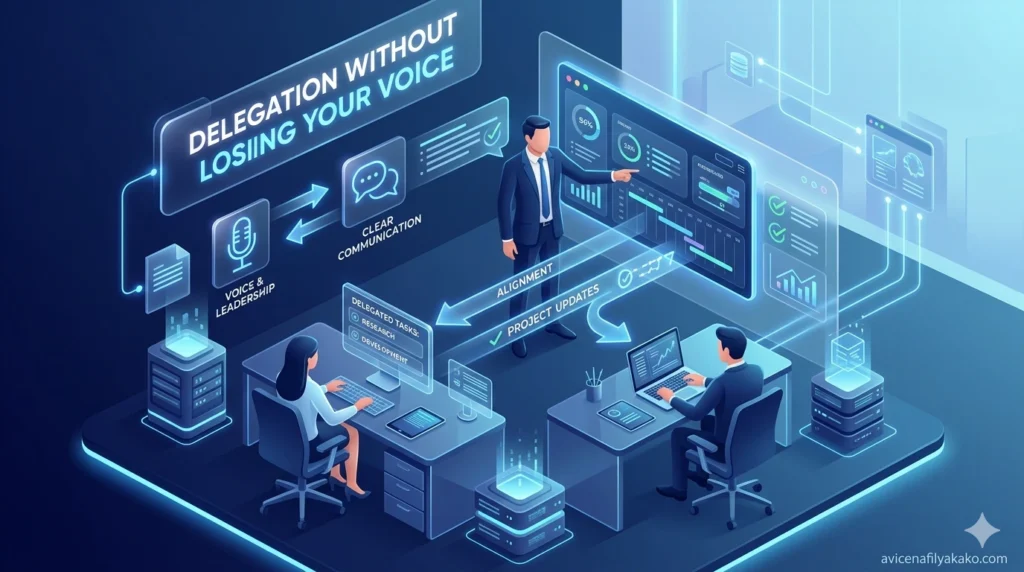 Delegation Without Losing Your Voice - Image avicenafilyakako.com