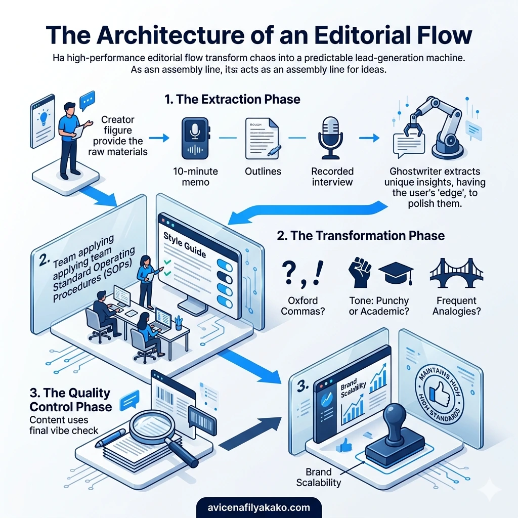 The Architecture of an Editorial Flow - Infographic avicenafilyakako.com