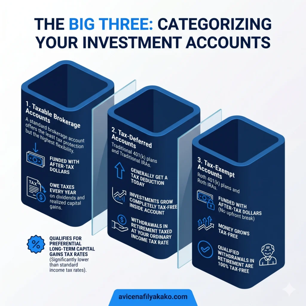 The Big Three Categorizing Your Investment Accounts - Infographic avicenafilyakako.com