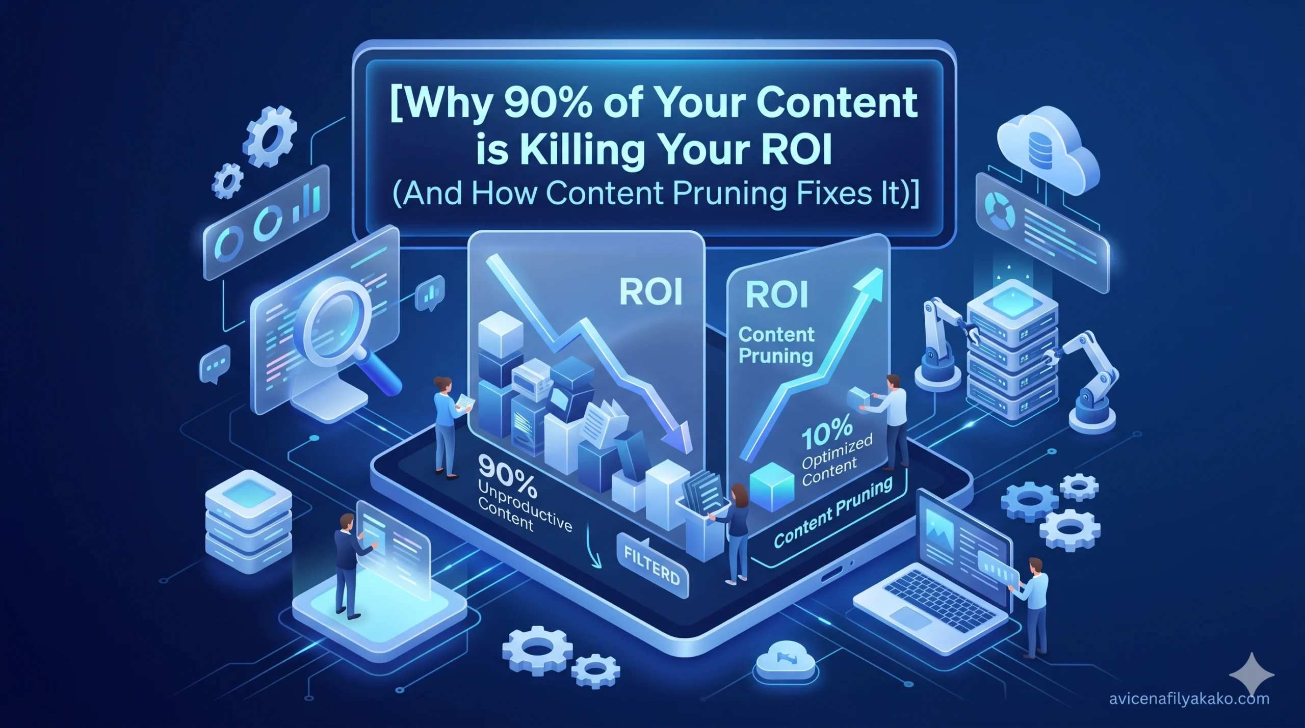 Why 90% of Your Content is Killing Your ROI (And How Content Pruning Fixes It) - Image avicenafilyakako.com