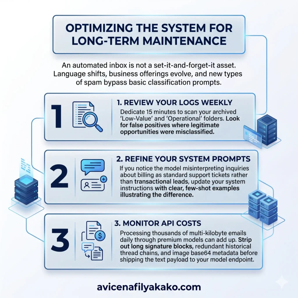 Optimizing the System for Long-Term Maintenance - Infographic avicenafilyakako.com