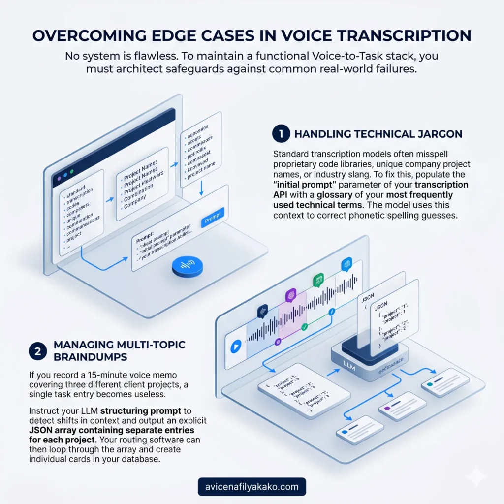 Overcoming Edge Cases in Voice Transcription - Infographic avicenafilyakako.com