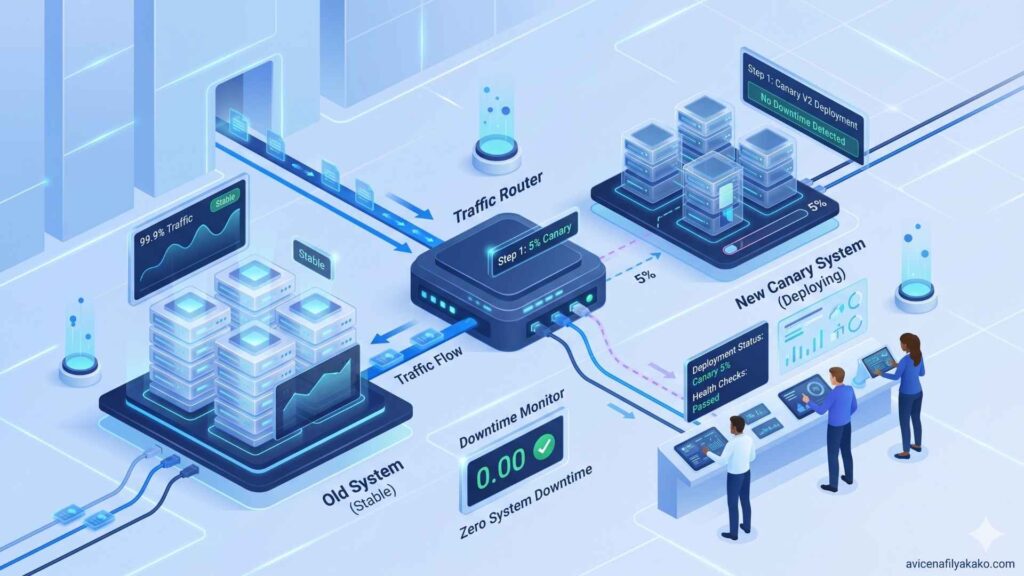 Phased Canary Traffic Shifting Zero System Downtime Mitigation - Image avicenafilyakako.com