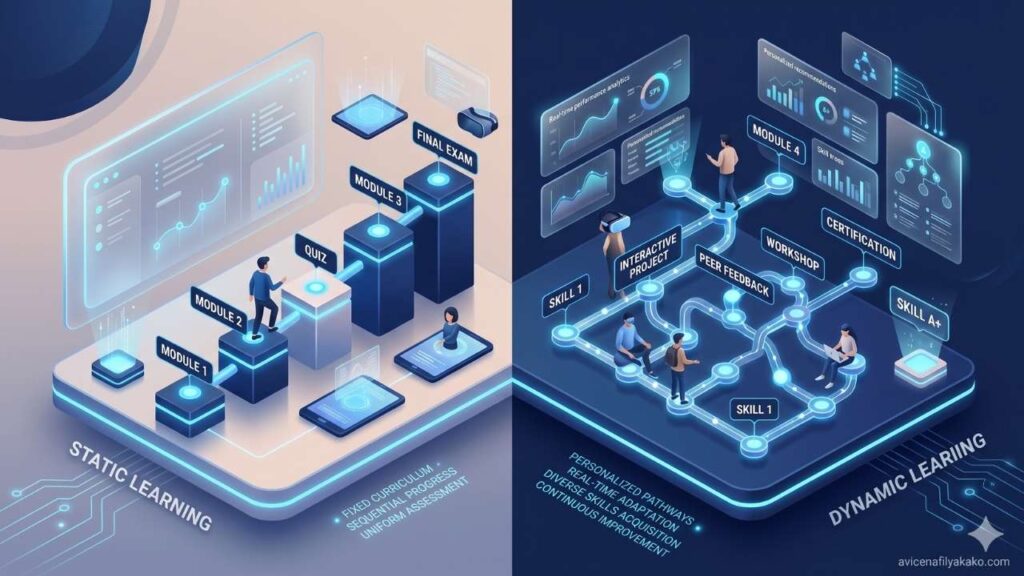 Static vs. Dynamic Learning Paths