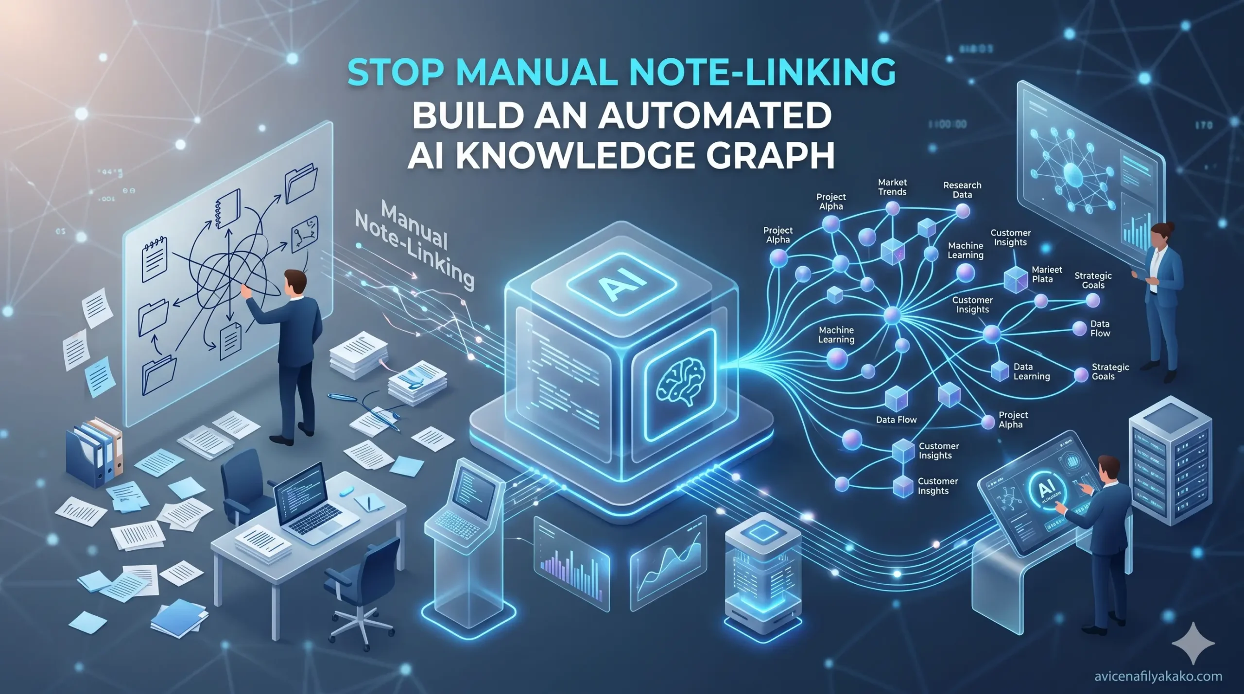 Stop Manual Note-Linking Build an Automated AI Knowledge Graph - Image avicenafilyakako.com