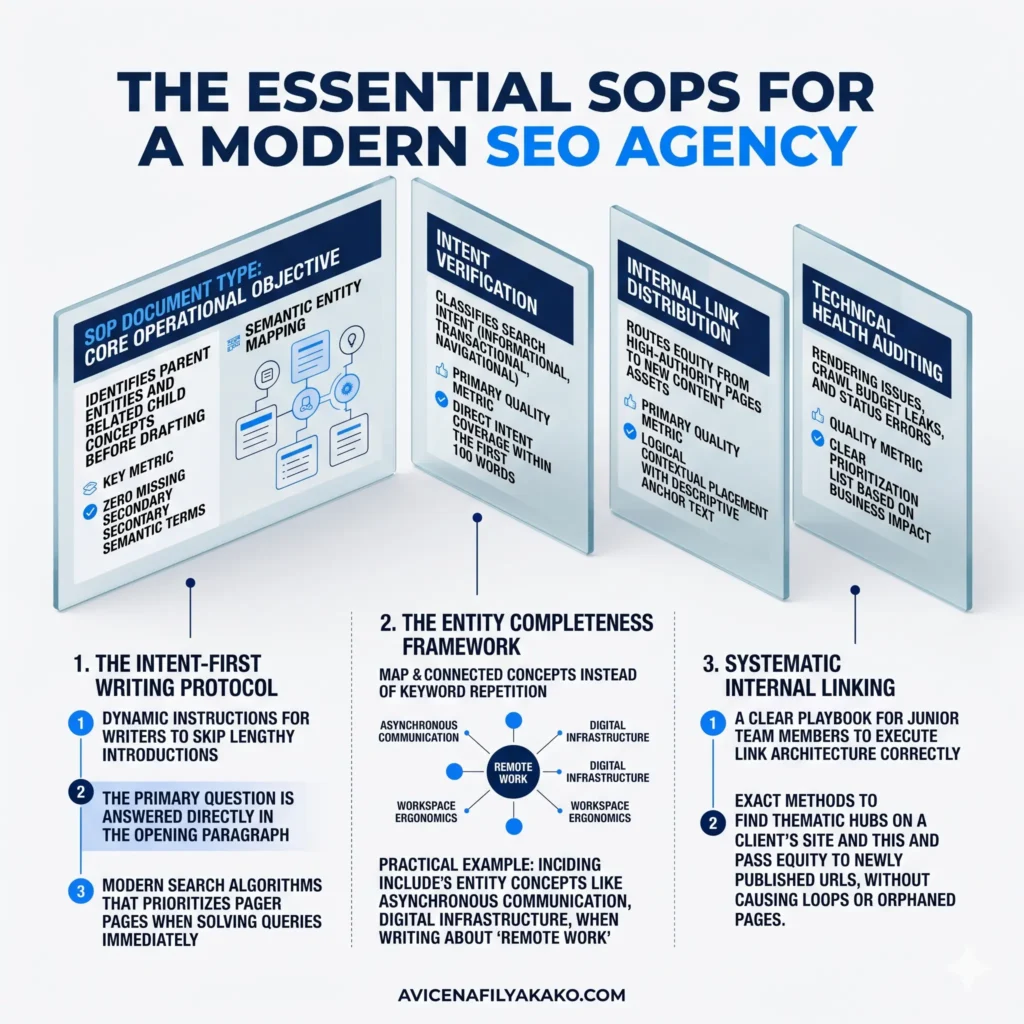 The Essential SOPs for a Modern SEO Agency - Infographic avicenafilyakako.com