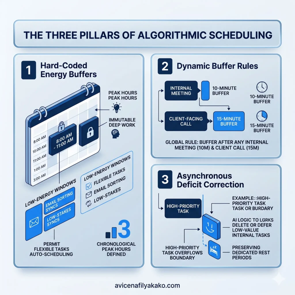 The Three Pillars of Algorithmic Scheduling