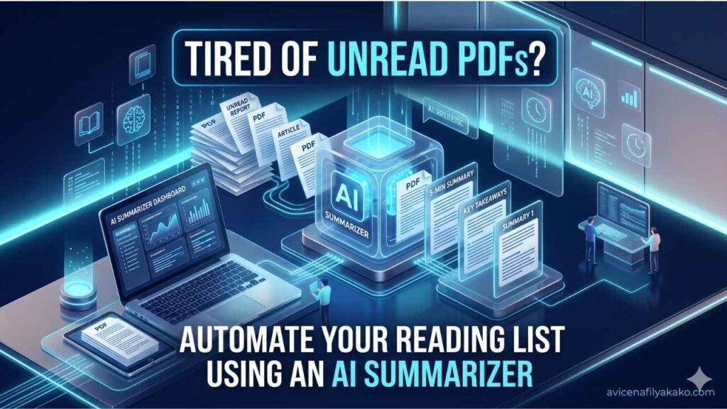 Tired of Unread PDFs Automate Your Reading List Using an AI Summarizer - Image avicenafilyakako.com