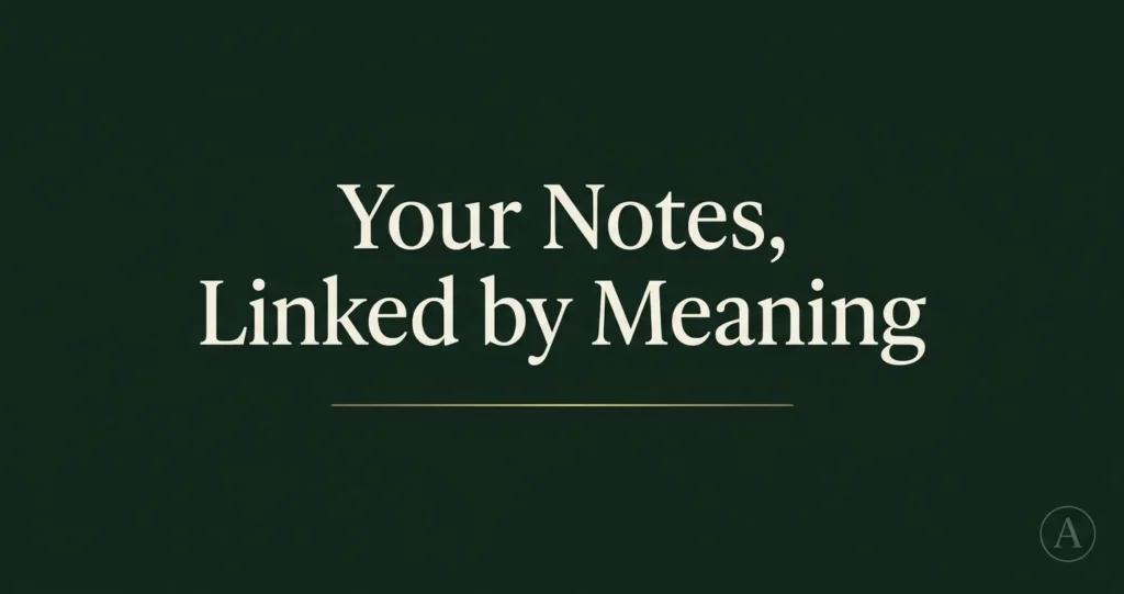 Obsidian AI knowledge graph cover: serif headline on deep green with a thin gold line