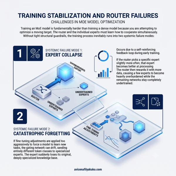 Behind the Curtain Training Stabilization and Router Failures - Infographic avicenafilyakako.com